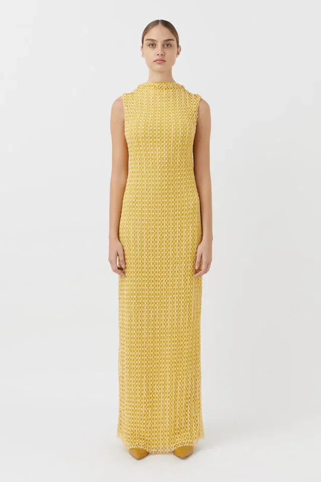 Camilla and Marc Riviera Column Dress Yellow Size XS/AU 6 for rent on The Volte - main image