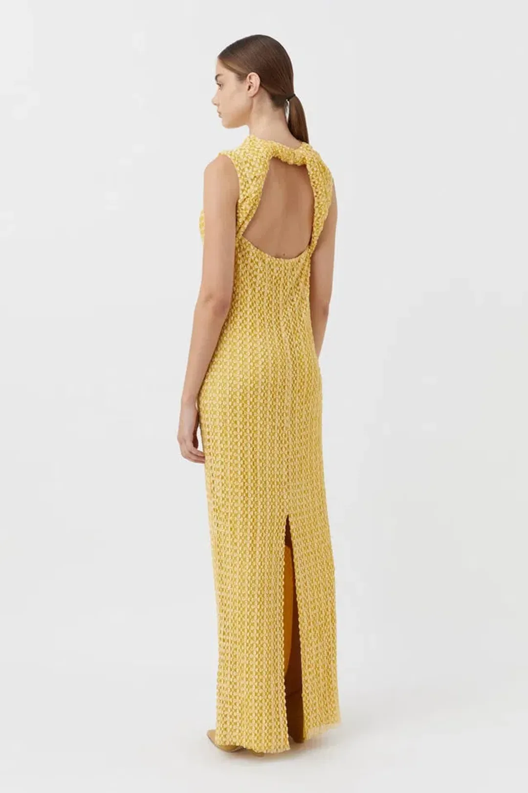 Camilla and Marc Riviera Column Dress Yellow Size XS/AU 6 for rent on The Volte - main image
