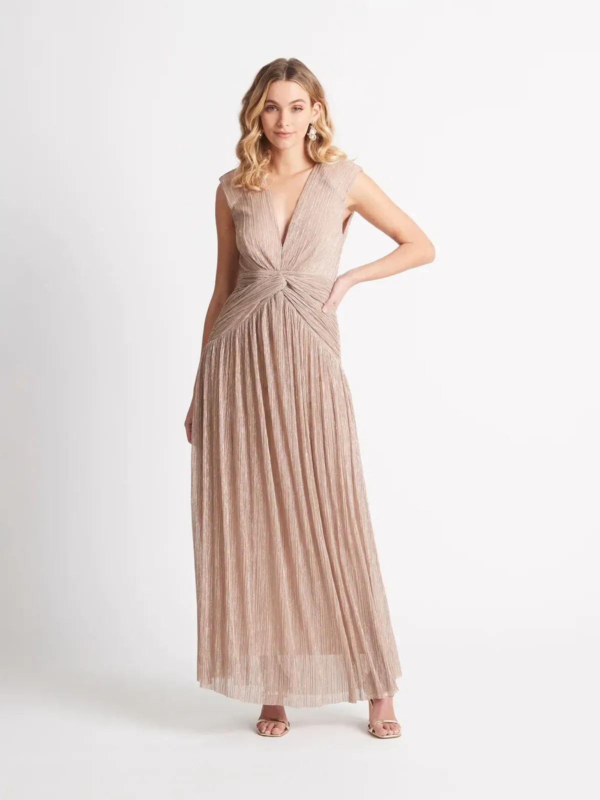 Sheike Eternity Maxi Gown Dress Nude Blush Size 10 for rent on The Volte - main image