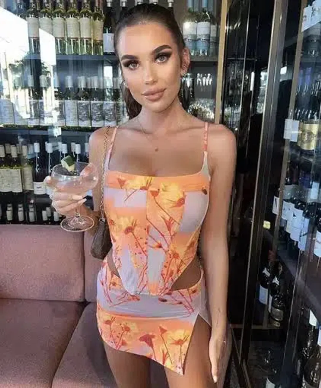 Miaou Venus Corset and Micro Mini Skirt Sunrise Set Orange Size M/Au 10  for rent on The Volte - main image