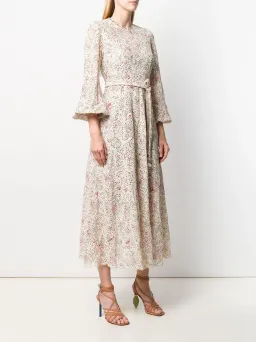 Zimmermann Honour High Neck Dress Cream Floral Size 1/AU 10 for rent on The Volte - image 1