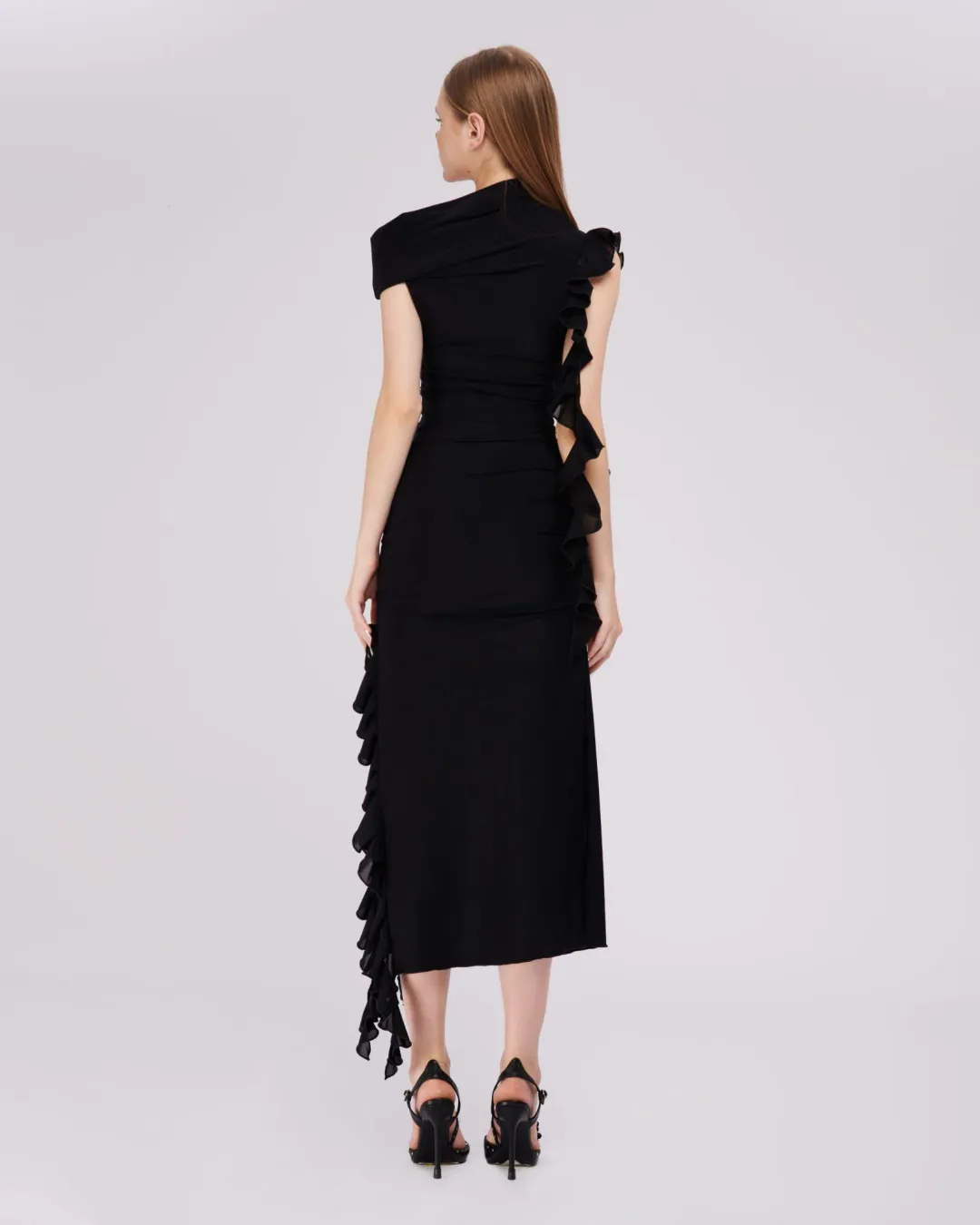 Fanci Club The Assassin Long Dress Black Size 6 for rent on The Volte - main image