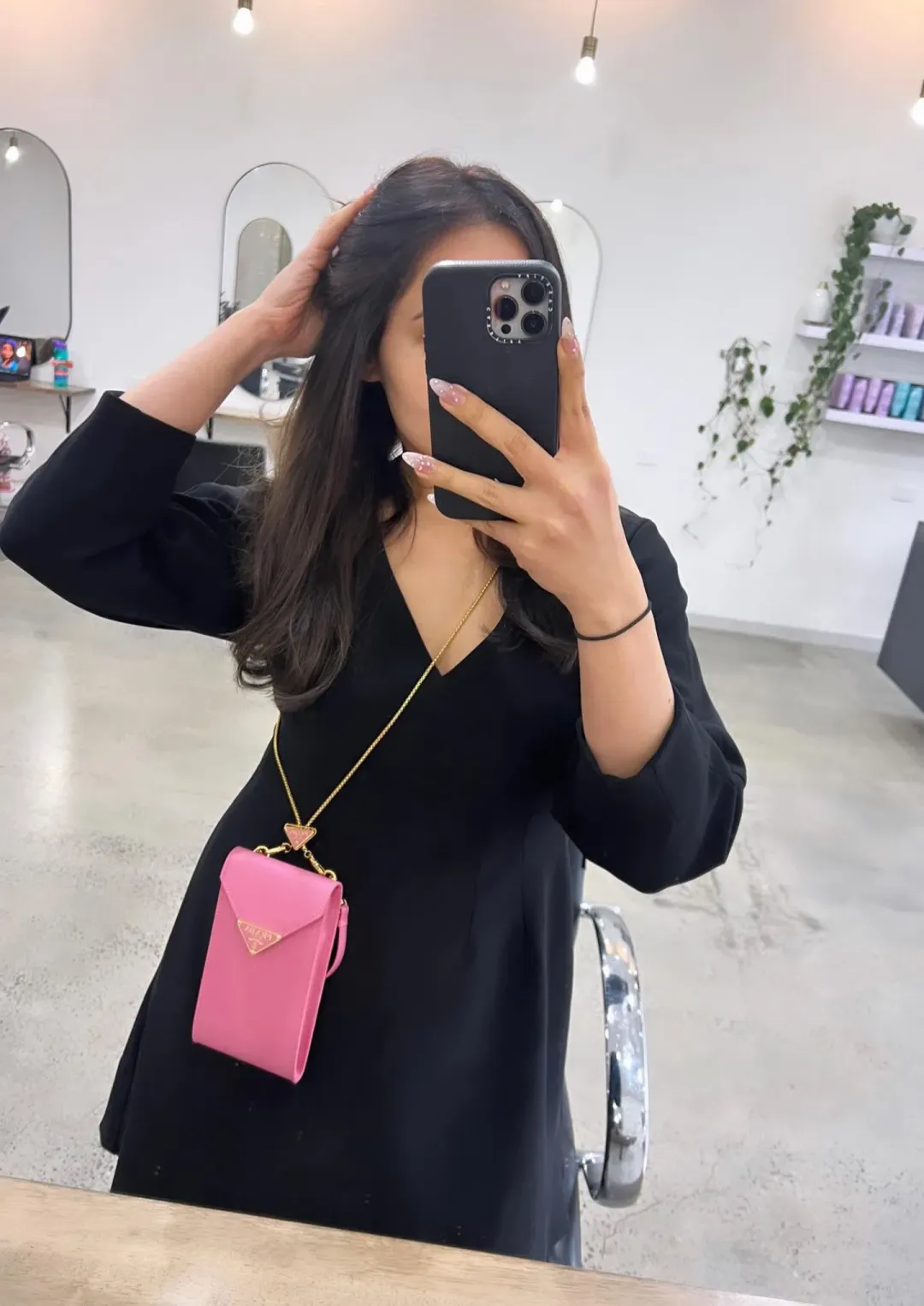 2023 Prada Saffiano Leather Mini Bag Petal Pink for rent on The Volte - main image