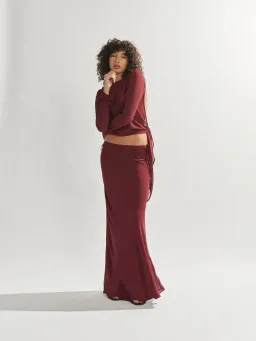 One Mile Maxine Set Burgundy Size 10 for rent on The Volte - image 2