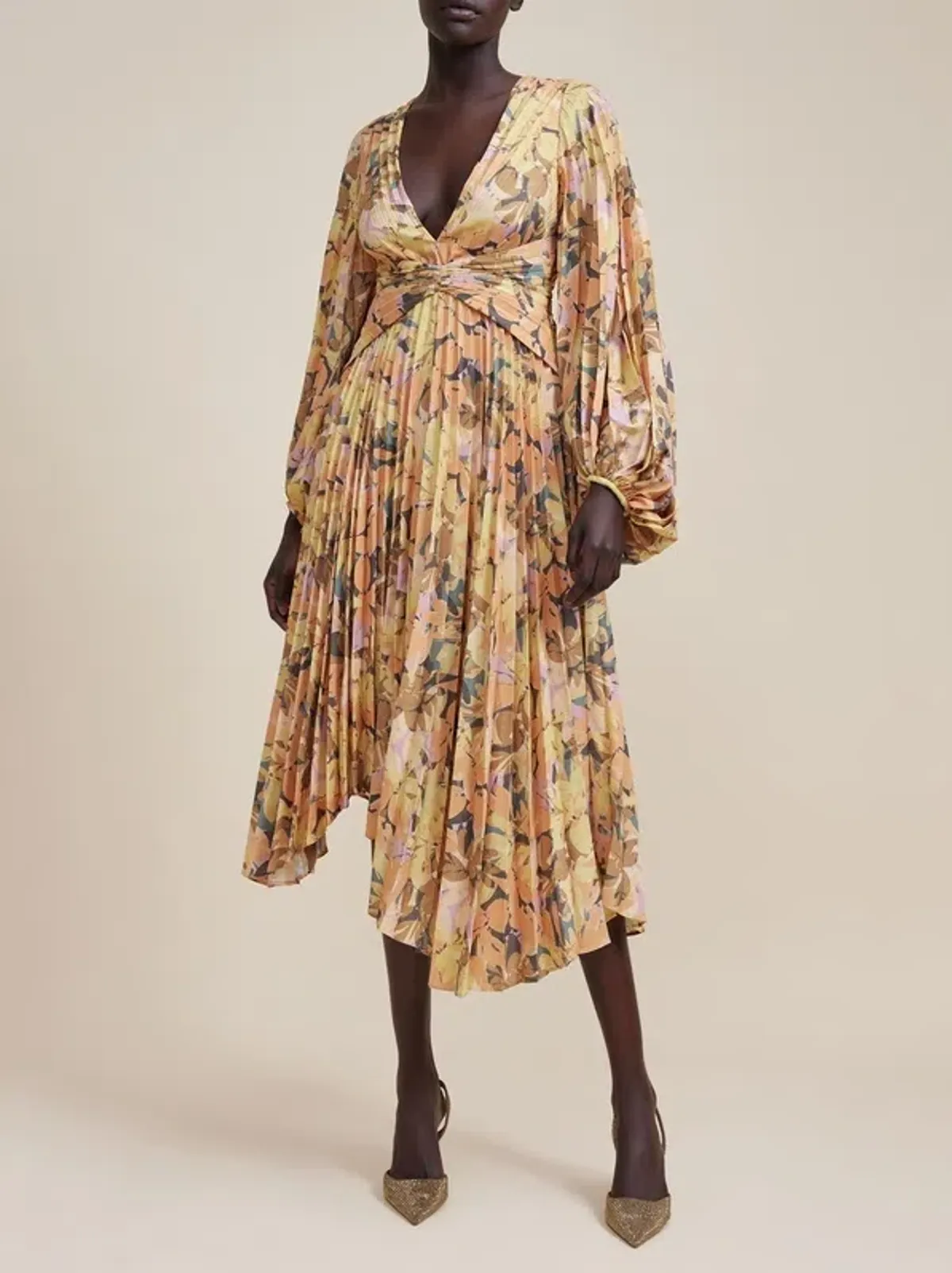 Acler Palms Dress  Floral Print Size 14 for rent on The Volte - main image