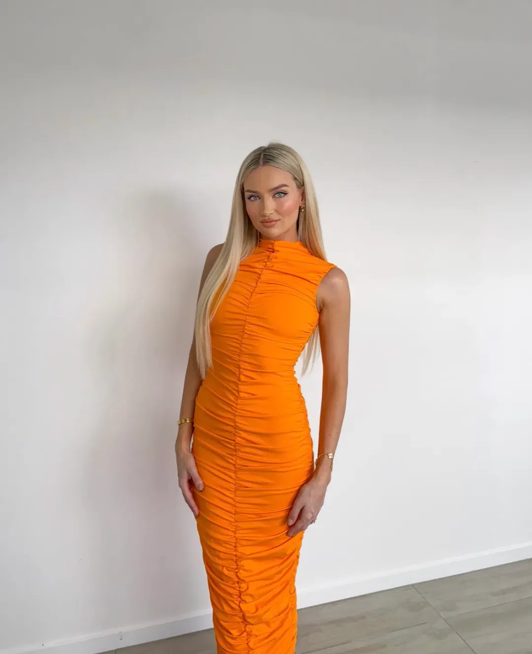 Eliya The Label Tenille Dress Orange Size XS / AU 6  for rent on The Volte - main image