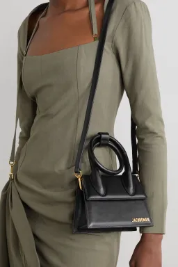 Jacquemus Le Chiquito Noeud Leather Handbag Black for rent on The Volte - image 1