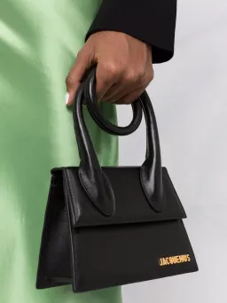 Jacquemus Le Chiquito Noeud Leather Handbag Black for rent on The Volte - image 2
