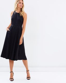 Marcs Numero Uno Cotton Sheen Dress Black Size 8 for rent on The Volte - image 1