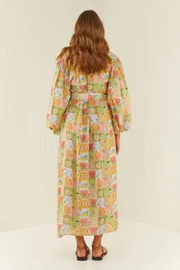 Palm Noosa Noddy Dress Noosa Tiles Print Multi Size AU 10 for rent on The Volte - image 3