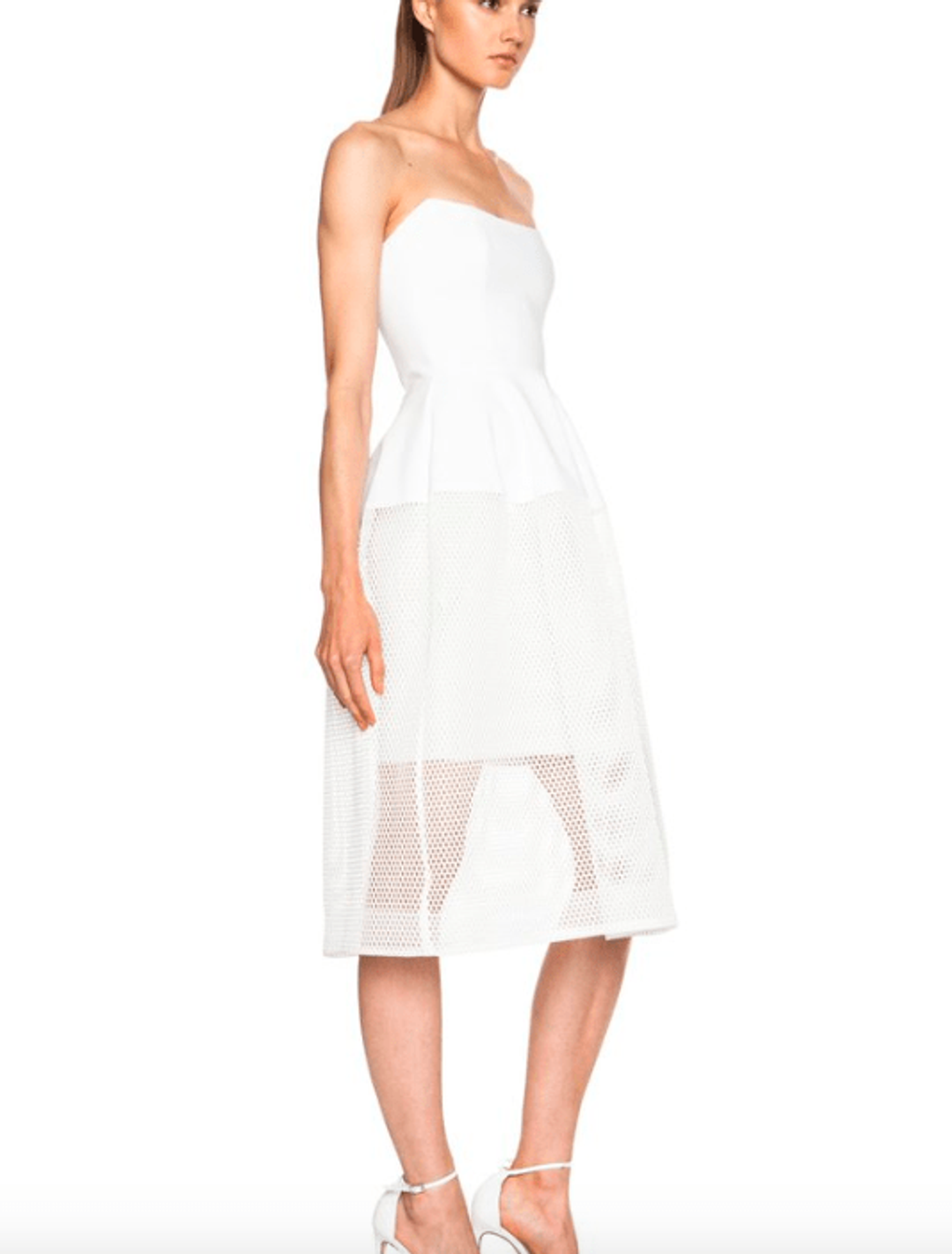 Nicholas Honeycomb Ball Dress White Size 8 for rent on The Volte - main image