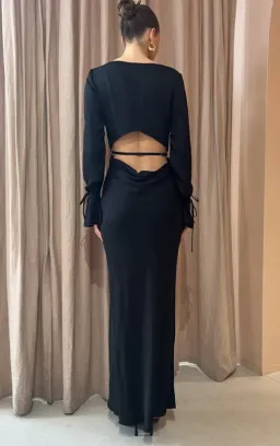 Bec & Bridge Diamond Days Long Sleeve Maxi Dress Black Size 10 / M for rent on The Volte - image 3