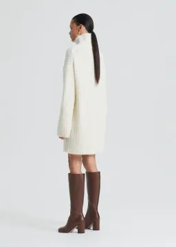 Scanlan Theodore Alpaca Sweater Dress Cream Size S/AU 8 for rent on The Volte - image 3