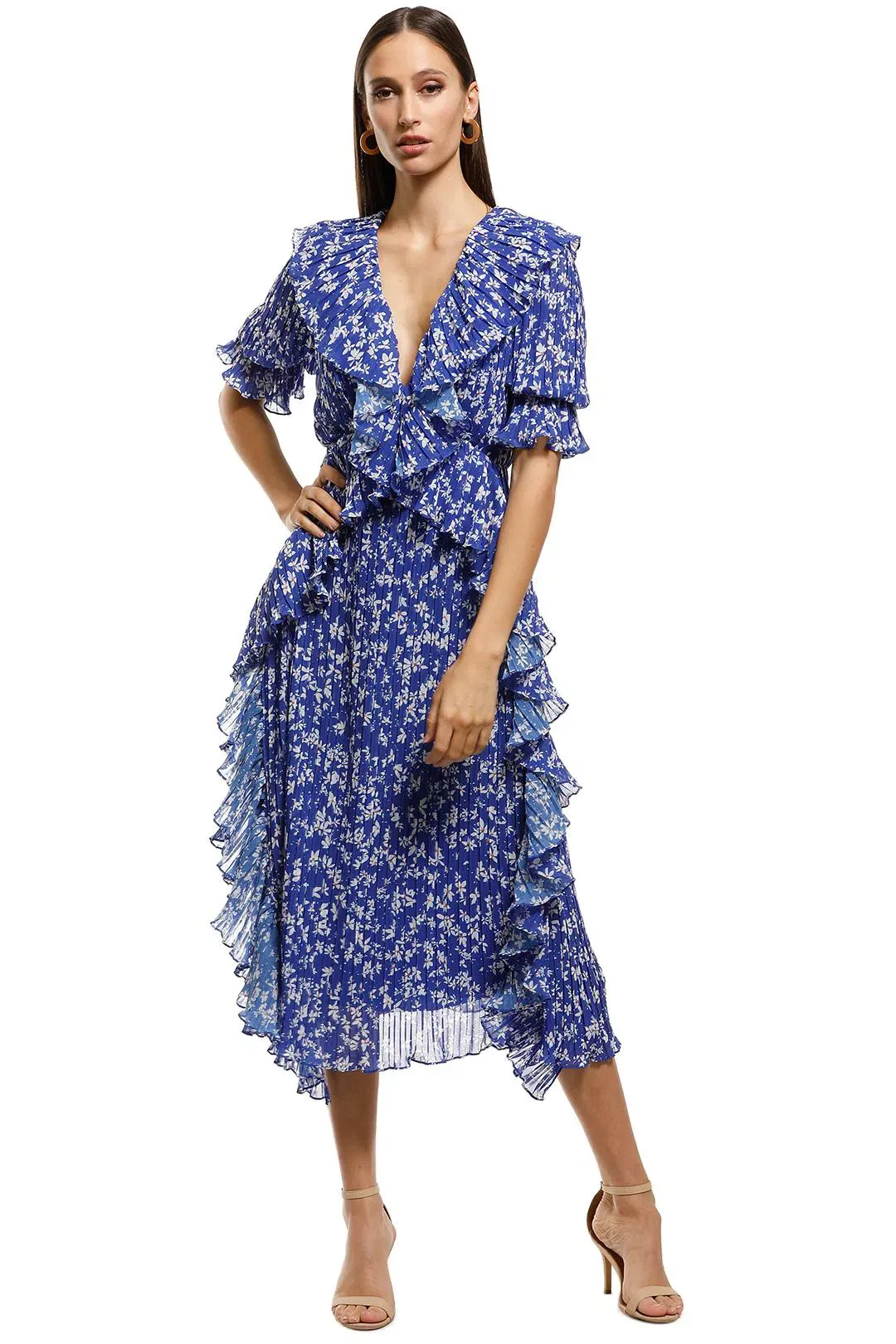 Talulah Mediterranean Minx Midi Dress Floral Size 8 for rent on The Volte - main image