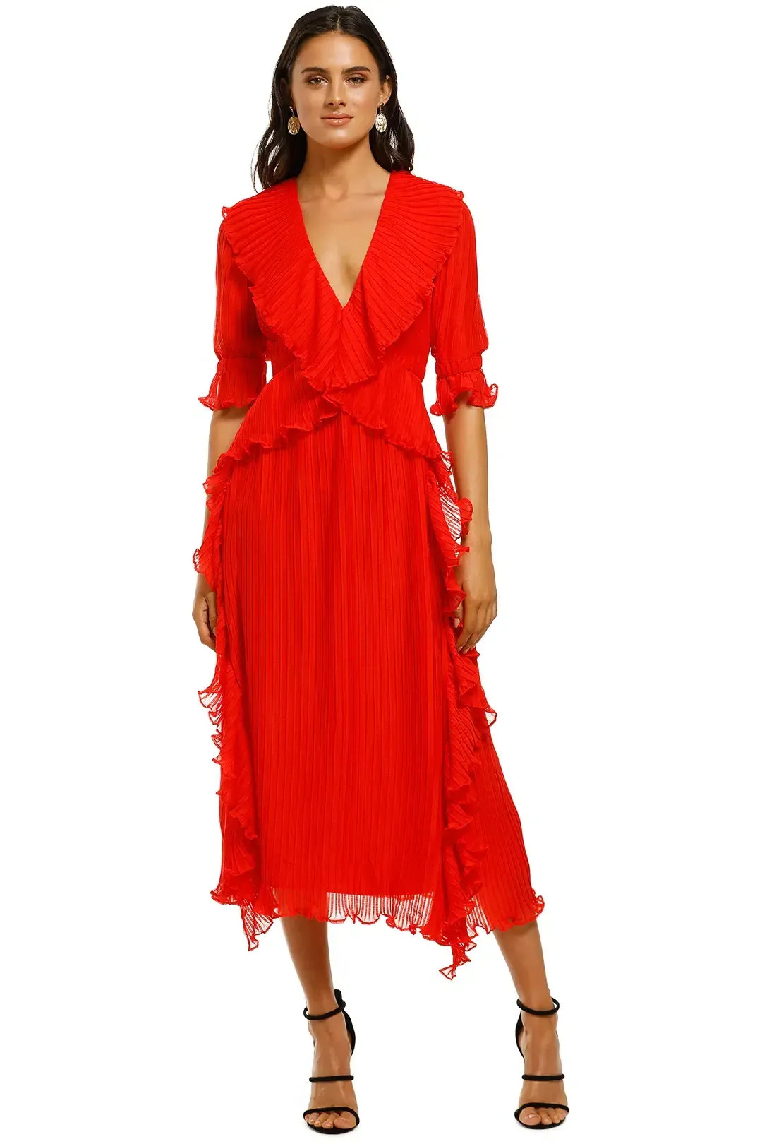 Talulah Sweet Sugar Midi Dress Red Size 8 for rent on The Volte - main image