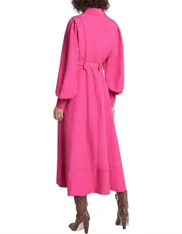 Aje Admiration Midi Shirt Dress Fuchsia Pink Size 8 for rent on The Volte - image 3