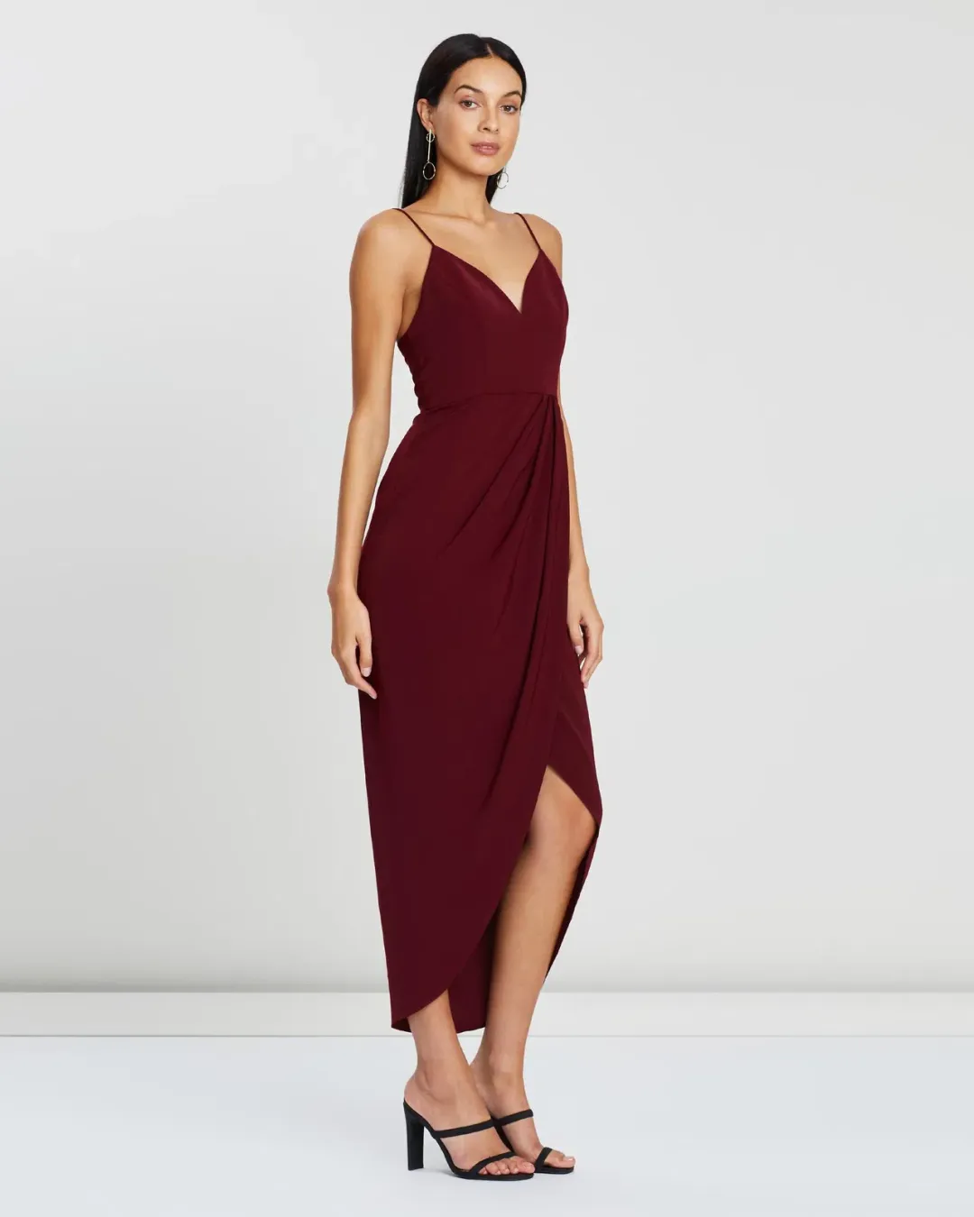 Shona Joy Core Cocktail Dress Burgundy Size 10 for rent on The Volte - main image