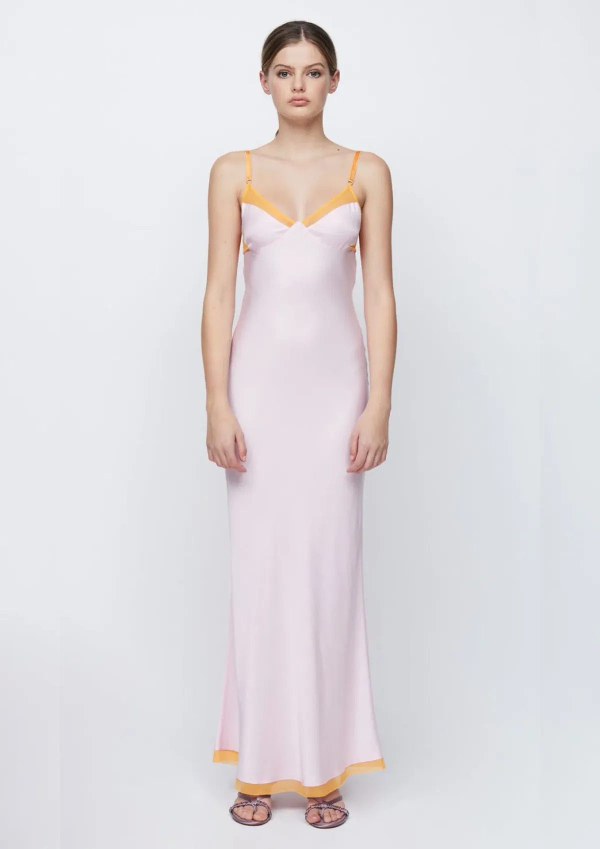 Bec & Bridge Joelle Maxi Dress Quartz/Tangerine Size 8  for rent on The Volte - main image