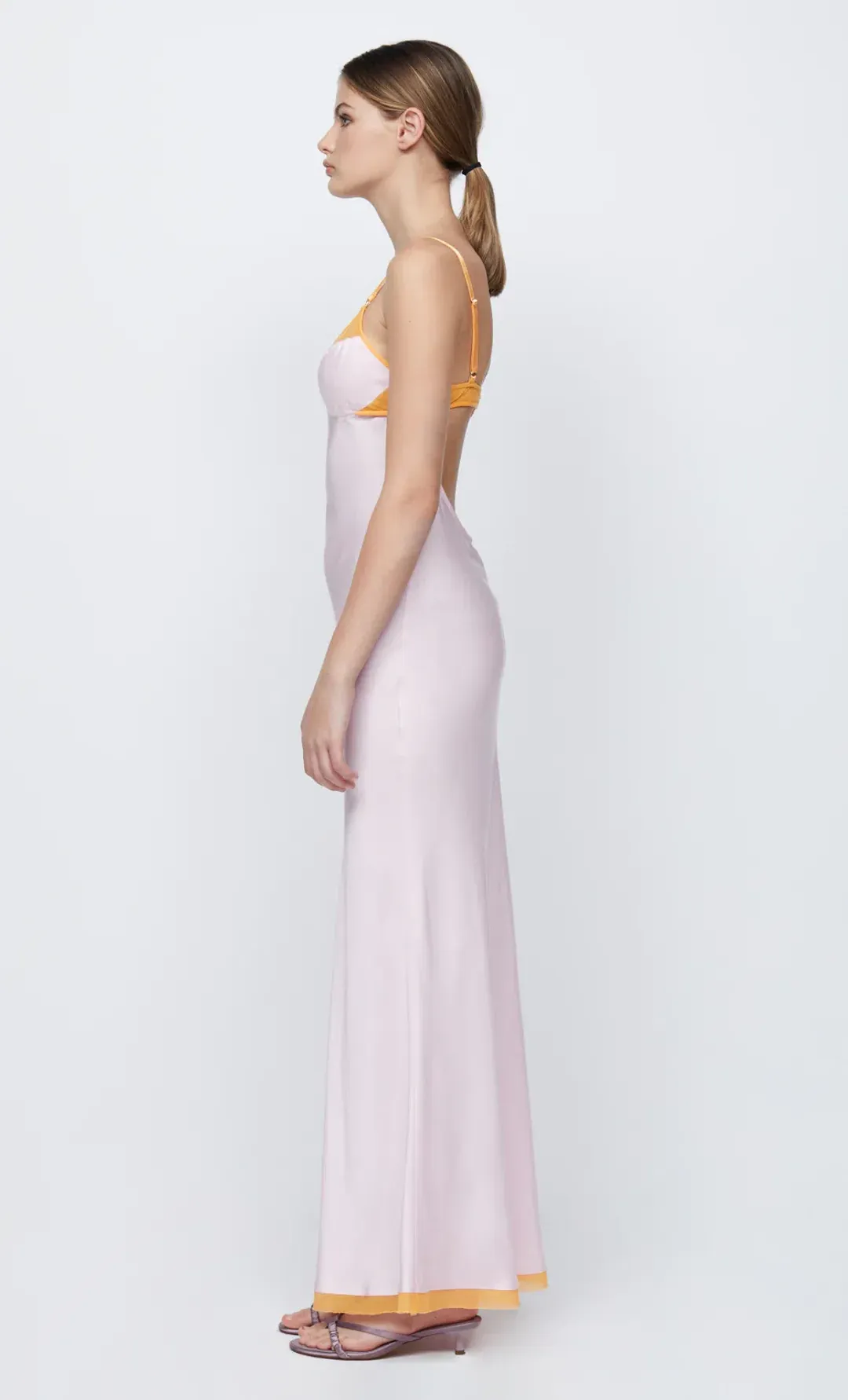 Bec & Bridge Joelle Maxi Dress Quartz/Tangerine Size 8  for rent on The Volte - main image
