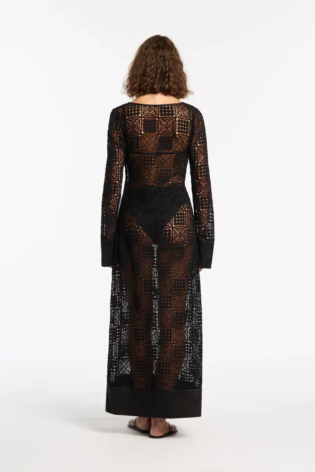 Sir The Label Rayure Long Sleeve Maxi Black Size AU 8 for rent on The Volte - main image