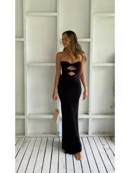 Bec & Bridge Halle Strapless Dress Black Size AU 6  for rent on The Volte - image 6