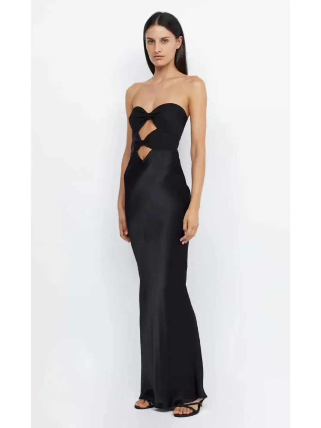 Bec & Bridge Halle Strapless Dress Black Size AU 6  for rent on The Volte - main image