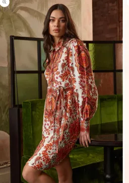 Kachel Dominique Mini Dress Print Size 10  for rent on The Volte - image 3