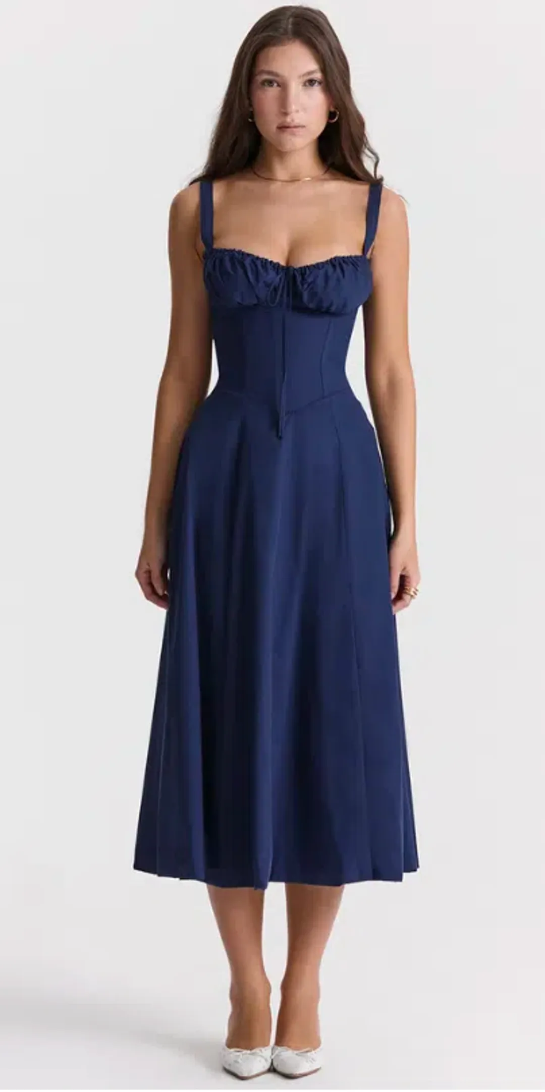 House of CB Carmen Dress Navy Size 14  for rent on The Volte - main image