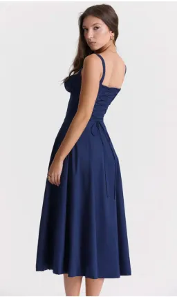 House of CB Carmen Dress Navy Size 14  for rent on The Volte - image 2