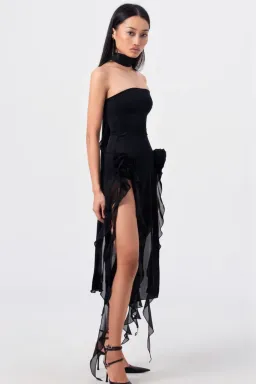 Fanci Club The Thieves Evening Dress Black Size S/Au 8 for rent on The Volte - image 2
