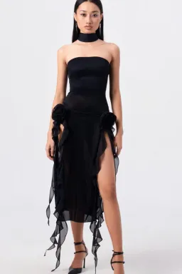Fanci Club The Thieves Evening Dress Black Size S/Au 8 for rent on The Volte - image 3