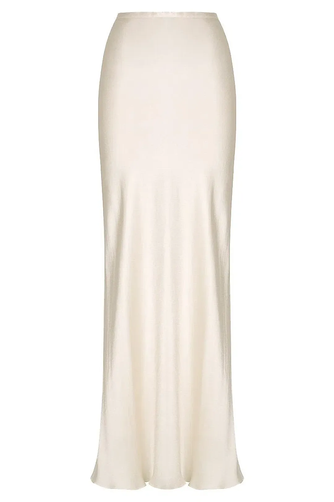 Shona Joy La Lune Corded Ruched Bralette & Bias Maxi Skirt Set Cream Size 8 for rent on The Volte - main image