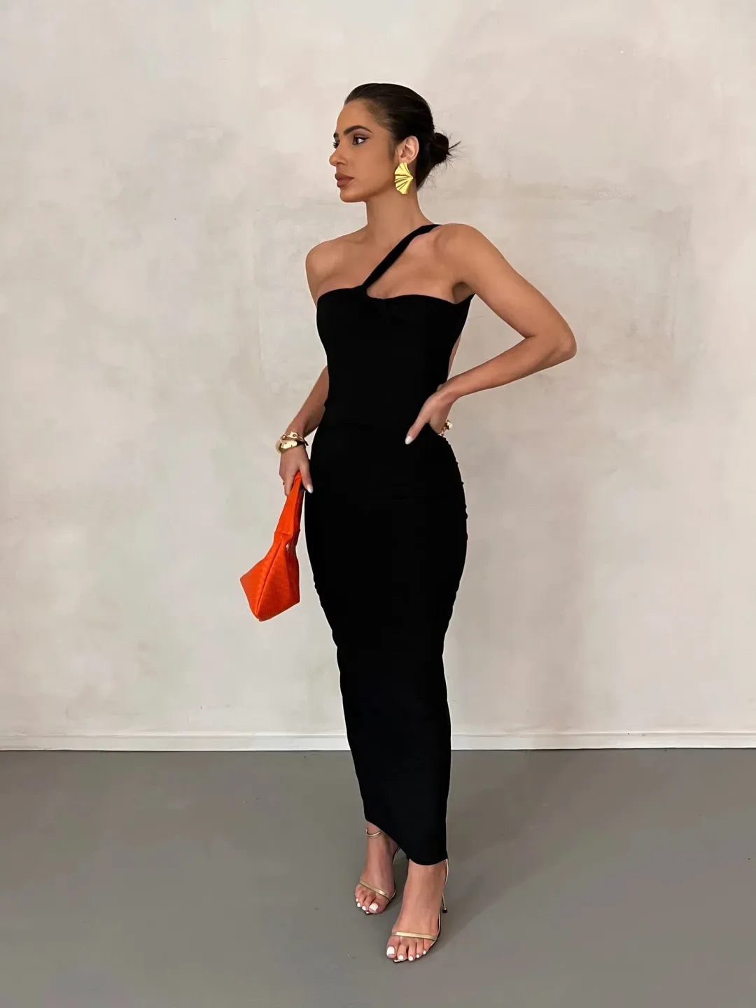 Melani the Label Melina Dress Black Size 8  for rent on The Volte - main image