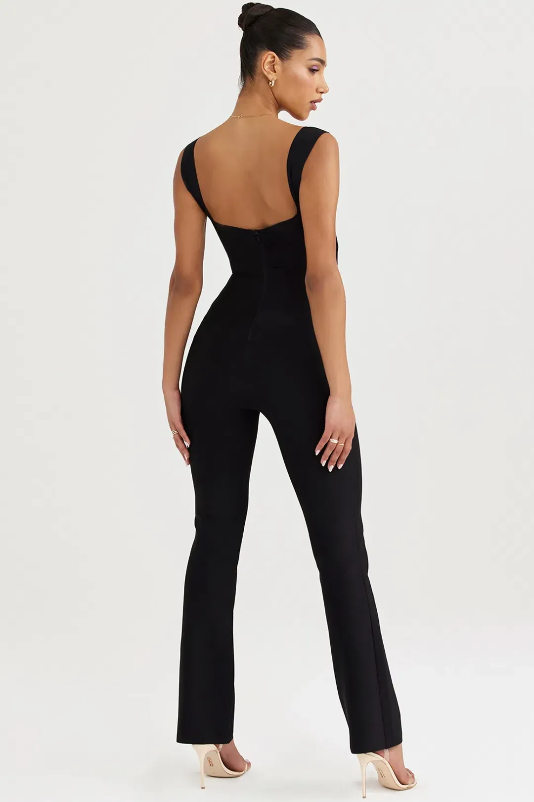 House of CB Yasmeen Bandage Jumpsuit Black Size 8 for rent on The Volte - main image