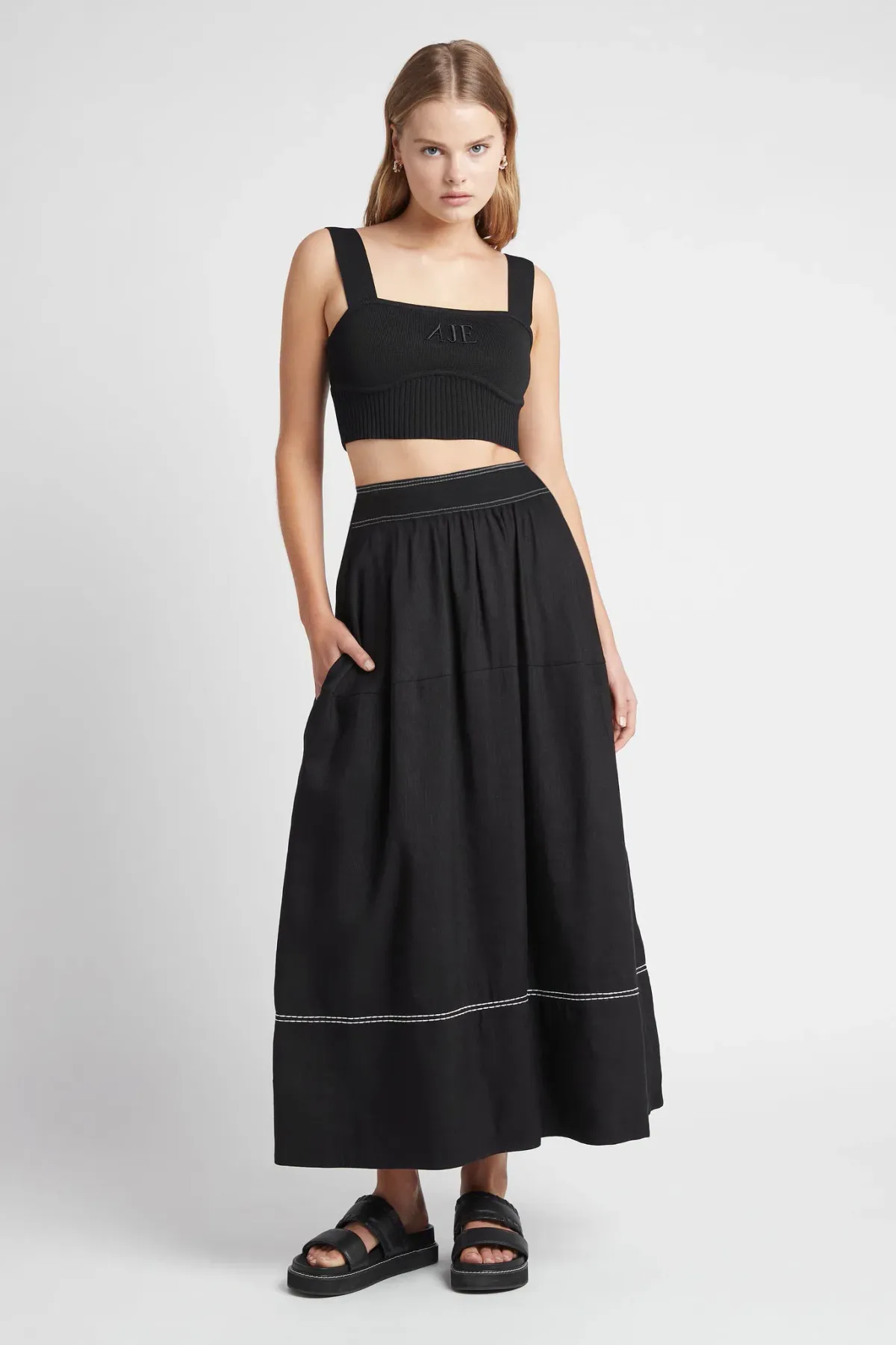 Aje Lucia Top Black Size M / Au 10 for rent on The Volte - main image