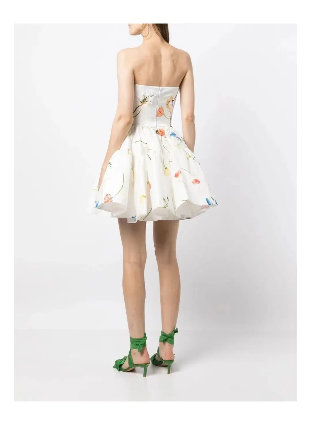 Leo Lin The Fields Embroidered Bustier Mini Dress White Size 8 for rent on The Volte - main image
