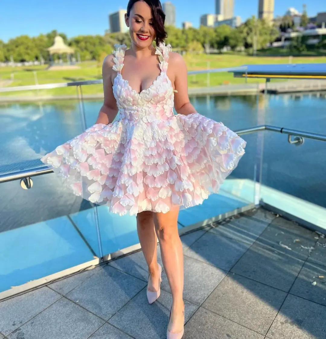 Zimmermann Prima Petal Mini Dress Blush Size 1 / Au 10 for rent on The Volte - main image