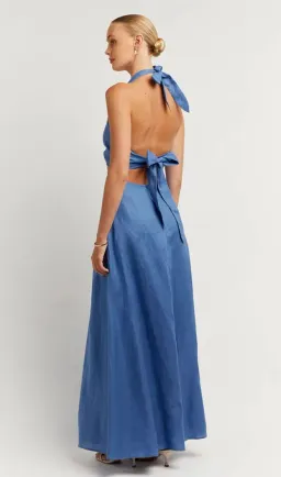 Dissh Layne Halter Midi Dress Cobalt Size AU 8 for rent on The Volte - image 2