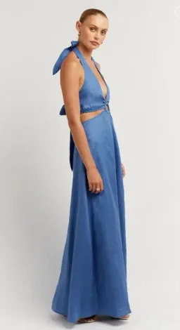 Dissh Layne Halter Midi Dress Cobalt Size AU 8 for rent on The Volte - image 4