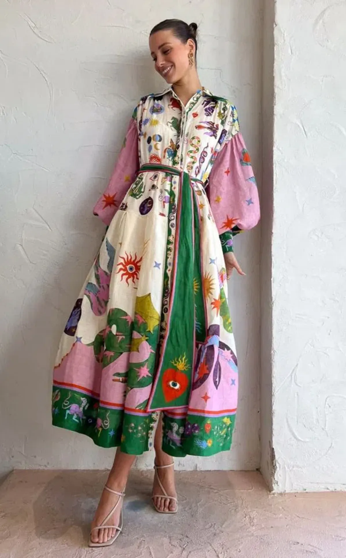 Alemais Seeker Shirt Dress Multi Size Size AU 8 for rent on The Volte - main image