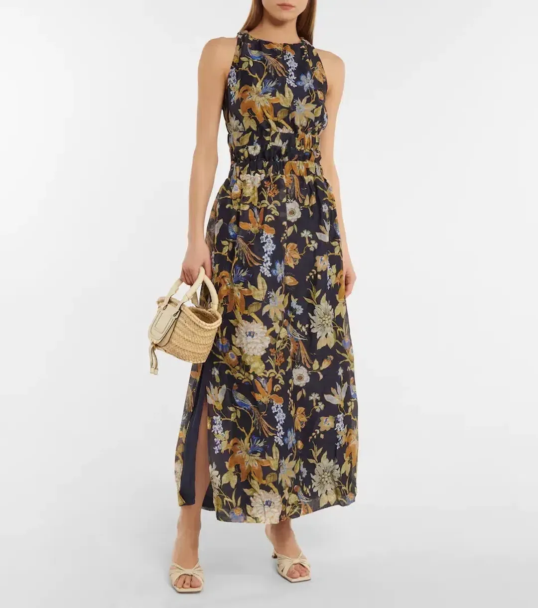 Sir the Label Lilian Cross Back Dress Delia Floral Print Size 0 / Au 6 for rent on The Volte - main image
