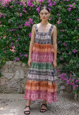 Zimmermann Amari Tiered Tie Midi Dress Multi Size 1 / Au 10 for rent on The Volte - image 3