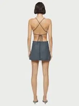 Bec & Bridge Heidi Apron Mini Dress Charcoal Size 8 for rent on The Volte - image 4
