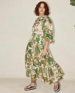 Alemais Octavia V Neck Shirtdress Print Size 12 for rent on The Volte - image 2