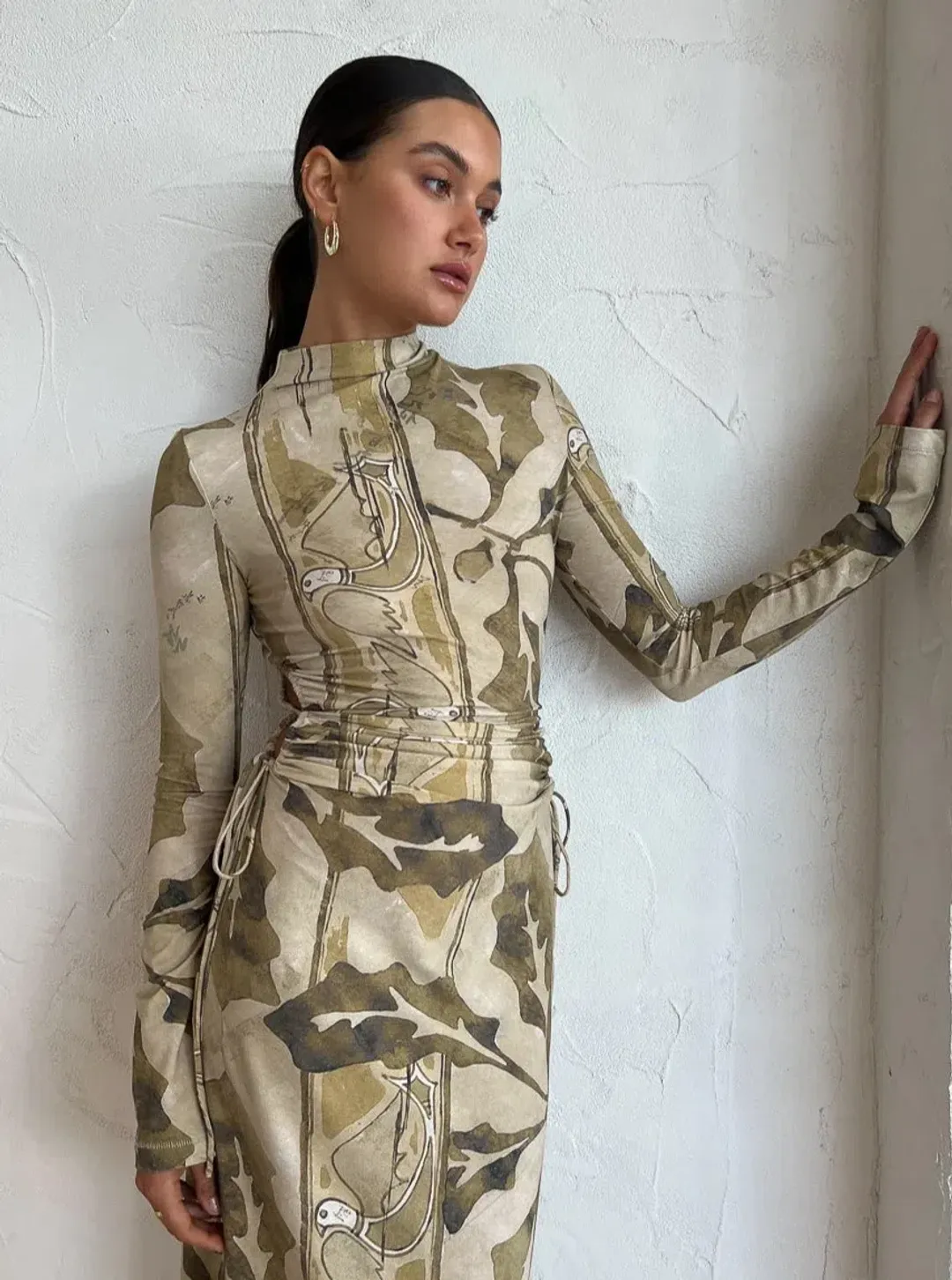Camilla and Marc Kyha Midi Dress Print Size 6 for rent on The Volte - main image