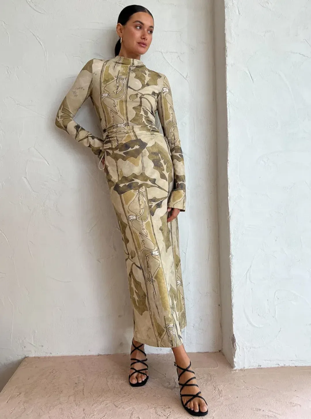 Camilla and Marc Kyha Midi Dress Print Size 6 for rent on The Volte - main image