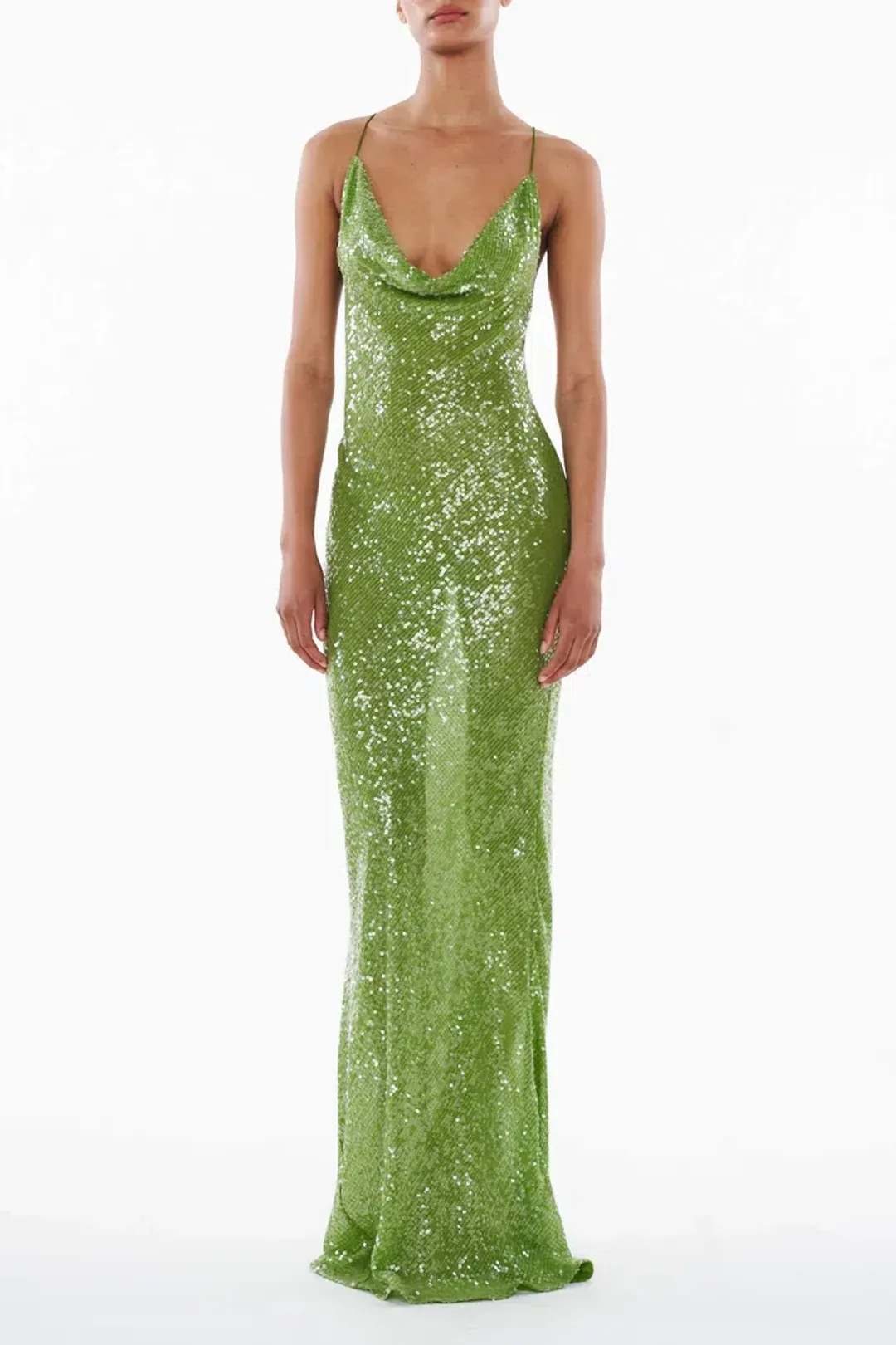 Rat and Boa Gaia Dress Green Sequin Size XXS/AU 6 for rent on The Volte - main image
