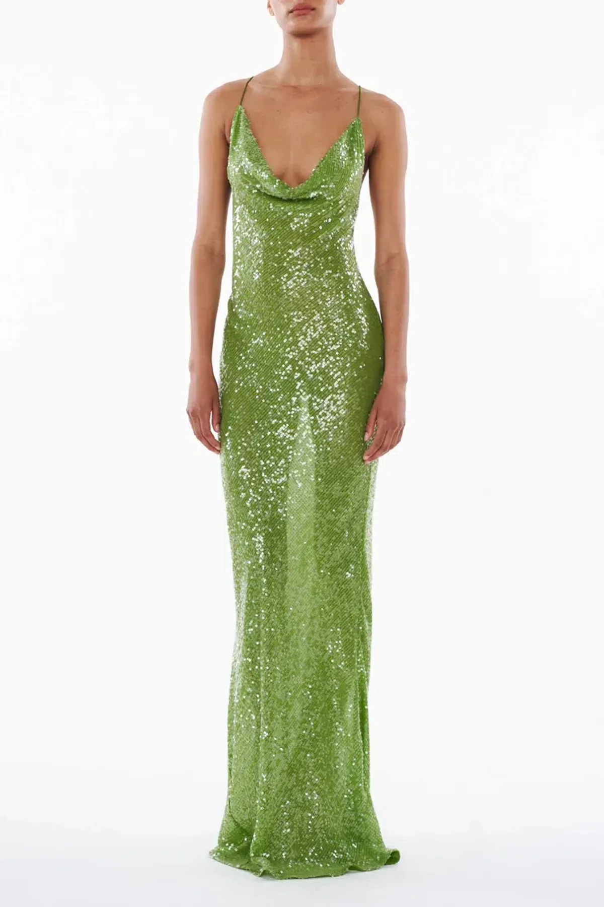 Rat and Boa Gaia Dress Green Sequin Size XXS/AU 6 for rent on The Volte - main image