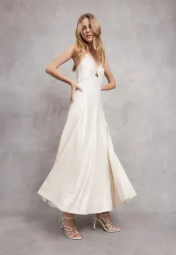 Aje Idyllic Strappy Sequin Dress White Size 6 for rent on The Volte - image 1
