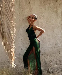 Rat & Boa Lavina Dress Deep Green Size M/ 10 for rent on The Volte - image 1